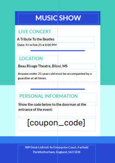 A Pdf Ticket Template