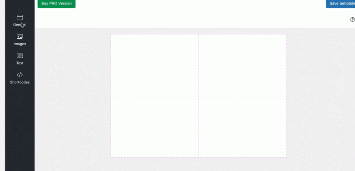 visual editor in the Flexible PDF Coupons WooCommerce plugin
