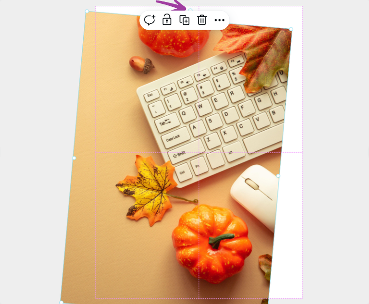 Rotate image in Flexible PDF Coupons PRO template editor.
